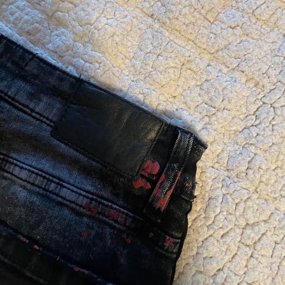 Jordan Craig Stripes denim Streetwear jean size 30/32 distressed rhinestone - Picture 10 of 16